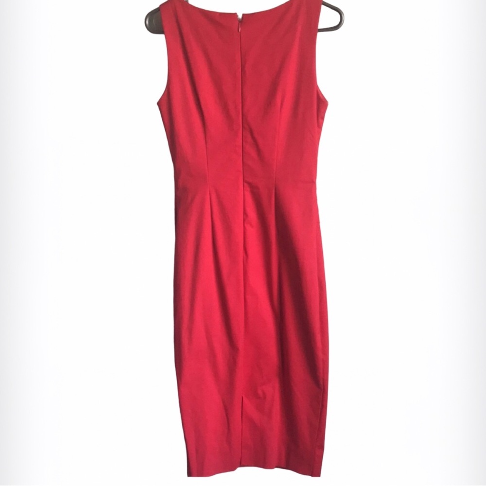 LE CHATEAU Red Lined Midi Sleeveless Formal Dress - Picture 5 of 6